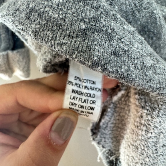 Childhoods Peplum Sweatshirt 12-18M Gray Scandi Thermal Knit Cottagecore Top - Picture 4 of 5